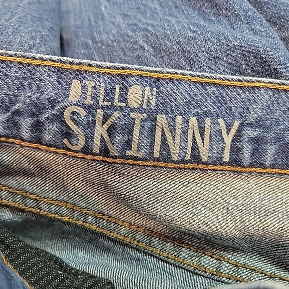 Bullhead Mens Jeans Actual Size 32x28 Dillon Skinny Frayed Hems Distressed - Picture 8 of 14